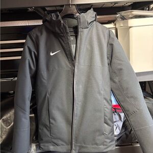 Nike Women's Black Hooded Down Fil Parka